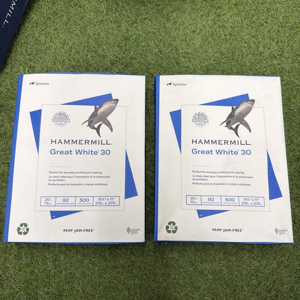 Hammermill Great White 11x17 Recycled Copy Paper 500 Sheets 2 Bundle